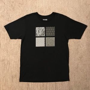 Men's Adidas The Go-To Cotton Tee In Black Textured Square Front Graphic Size L